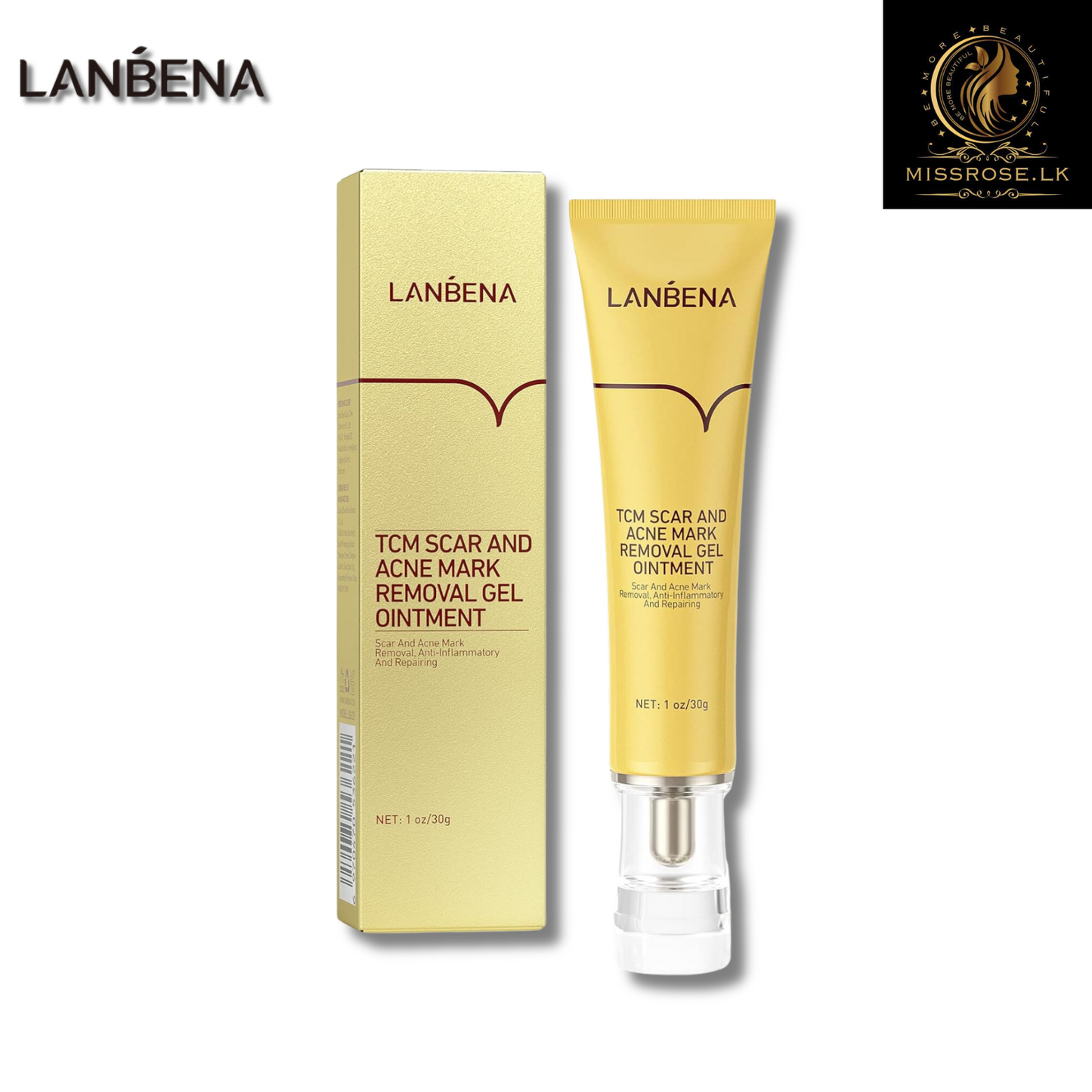 LANBENA Scar Removal Cream for Old Scars- Pit Caused by Acne, Pimple Scars Removal Gel for Men & Women- Operation Mark and Burns Repair, Face Skin Repair Gel