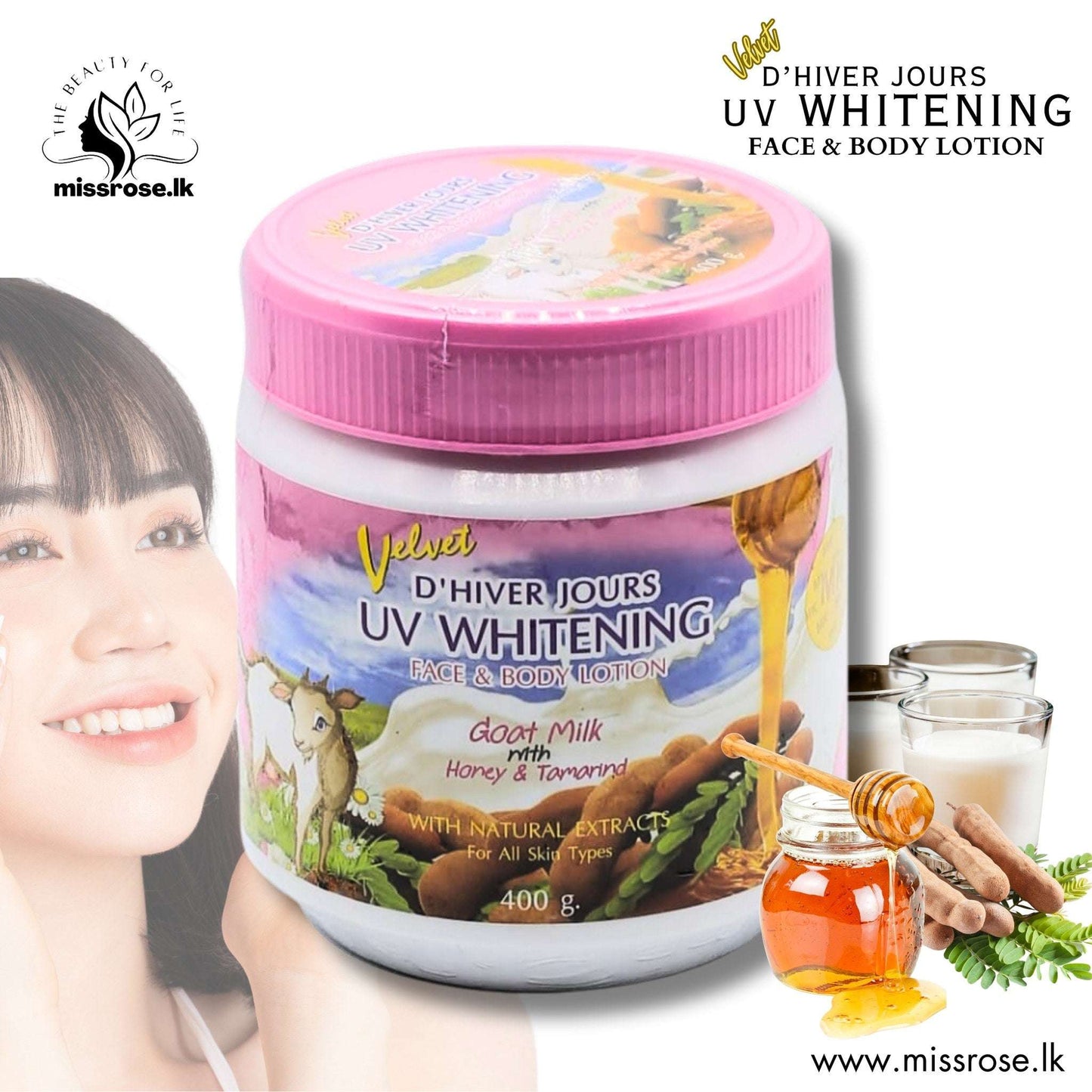 D’HIVER JOURS UV Whitening Face & Body Lotion