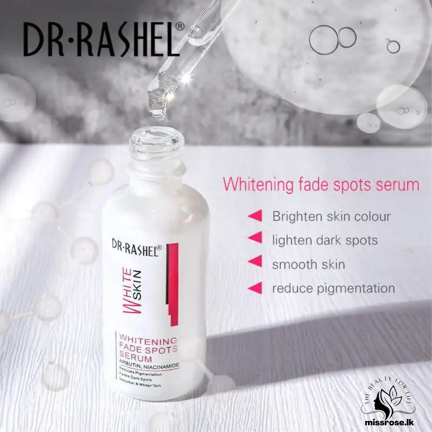 Dr.Rashel Whitening Fade Spots Serum For White Skin - 50ml - Missrose.lk