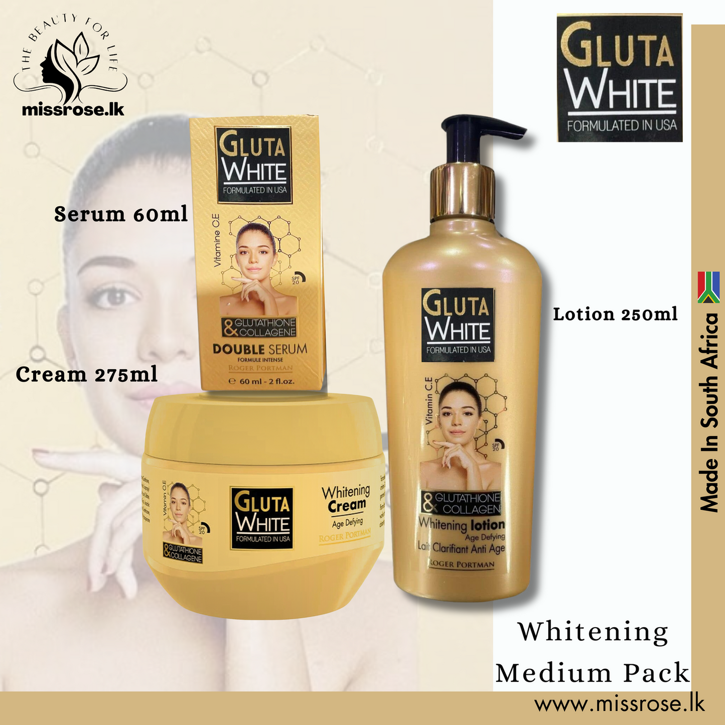 Gluta White Medium Pack - Missrose.lk