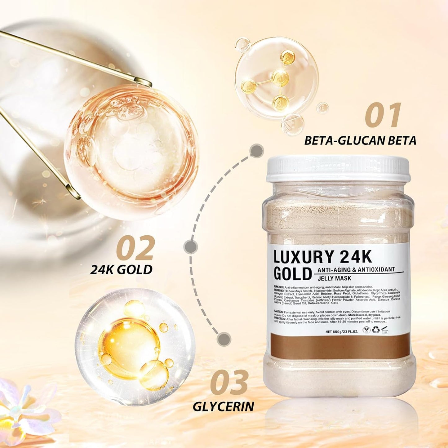 Jelly Mask Luxury 24k Gold Mask - Missrose.lk
