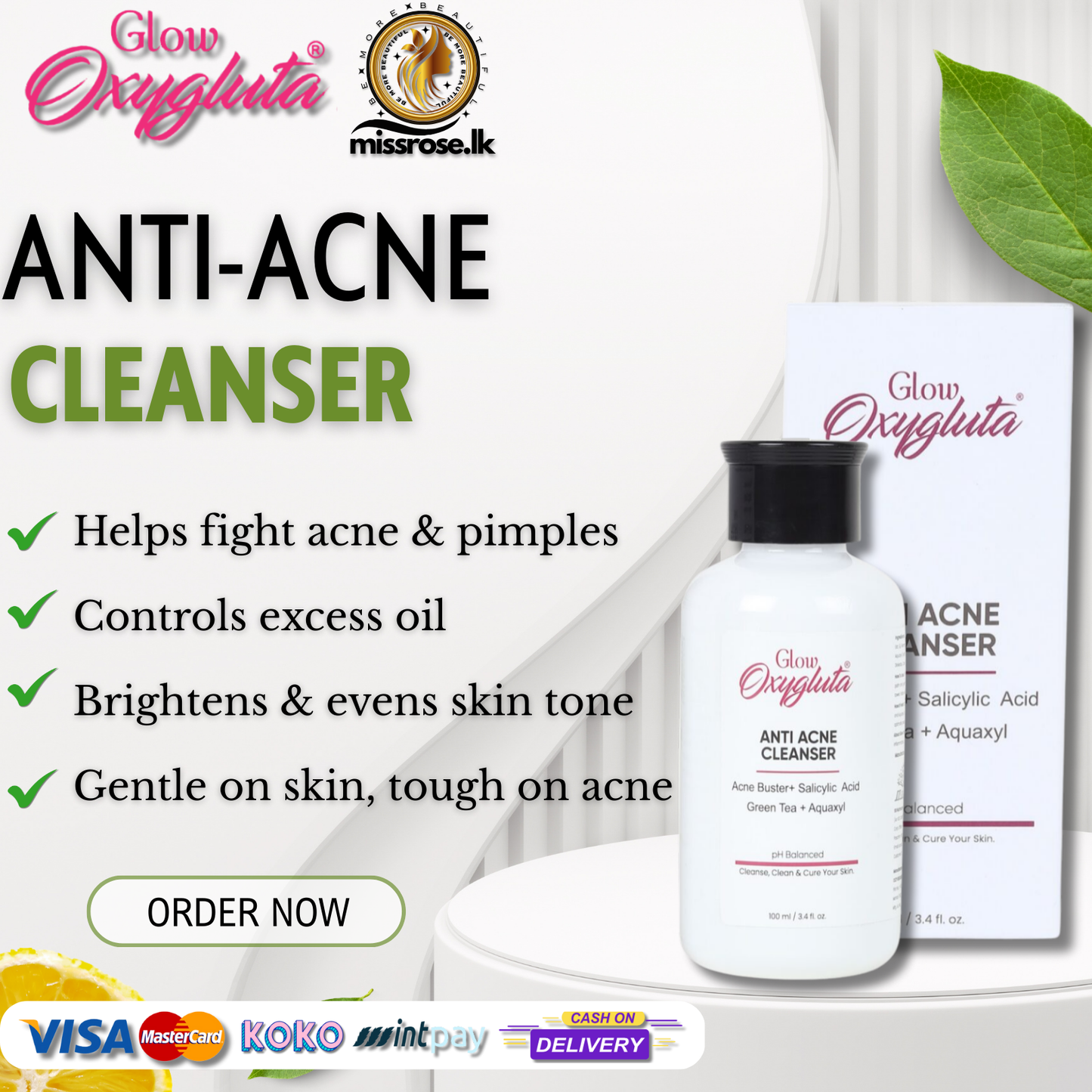 Glow Oxygluta Anti-Acne Cleanser 100ml