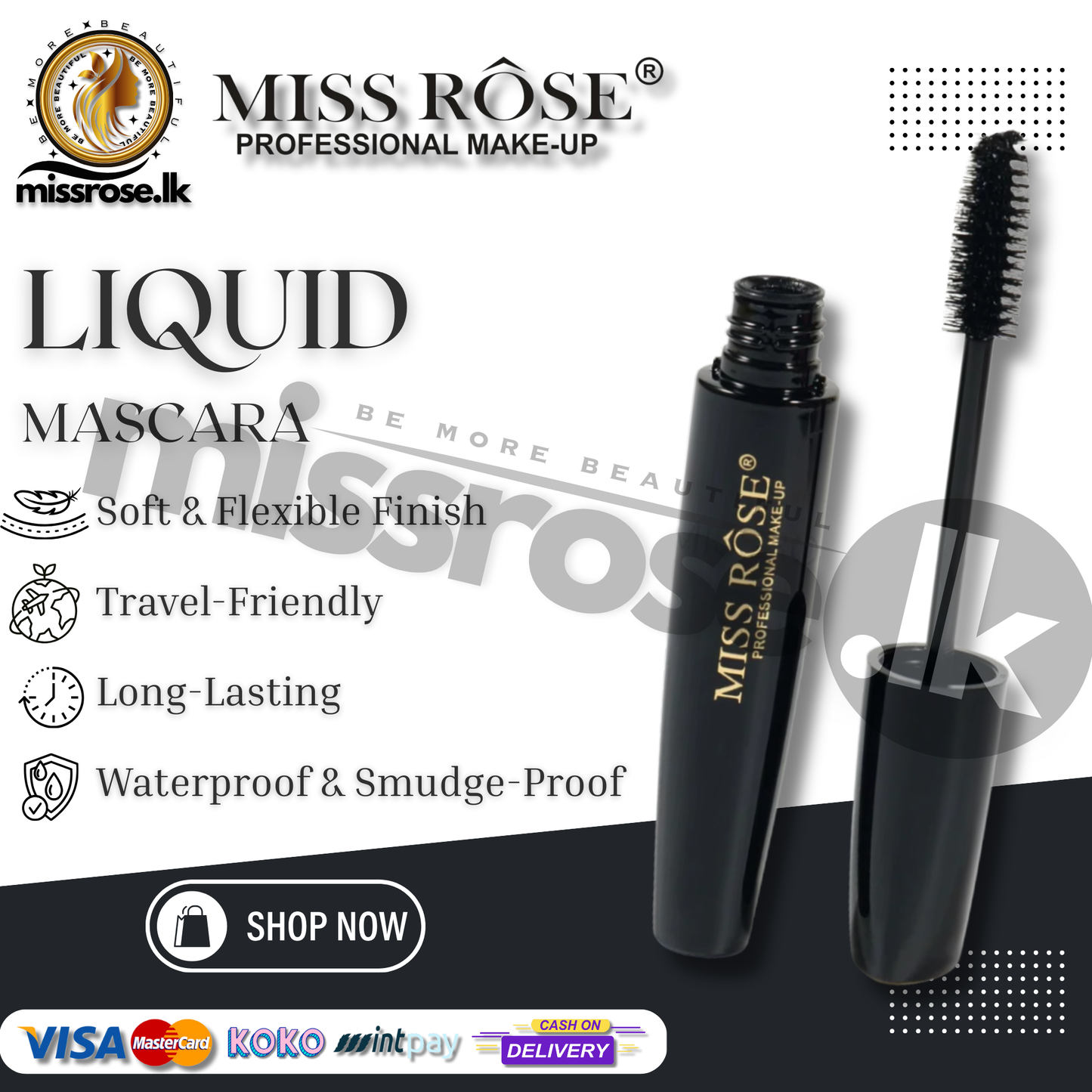 Miss Rose Curling & Lengthening Mascara