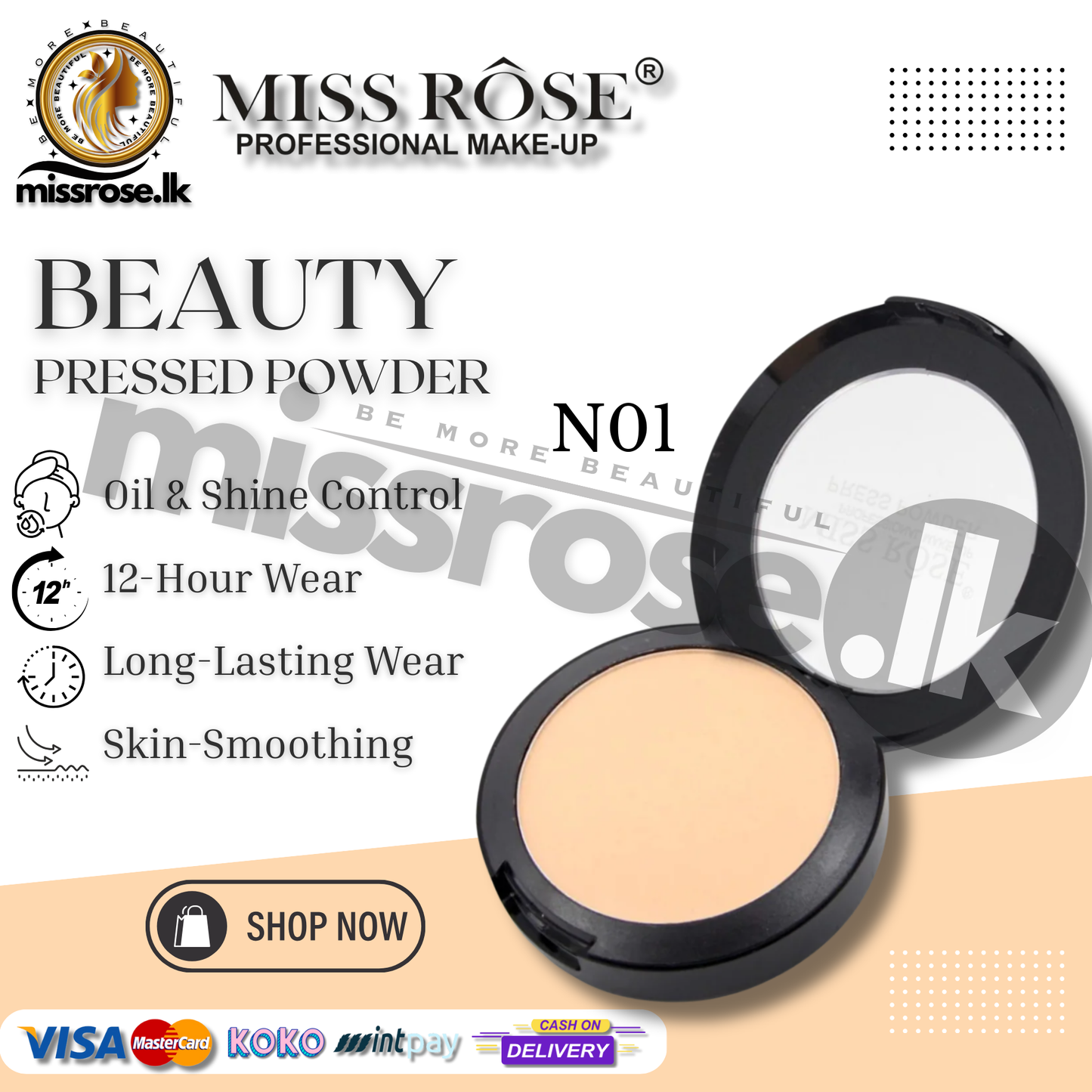 Miss Rose Beauty Pressed Powder