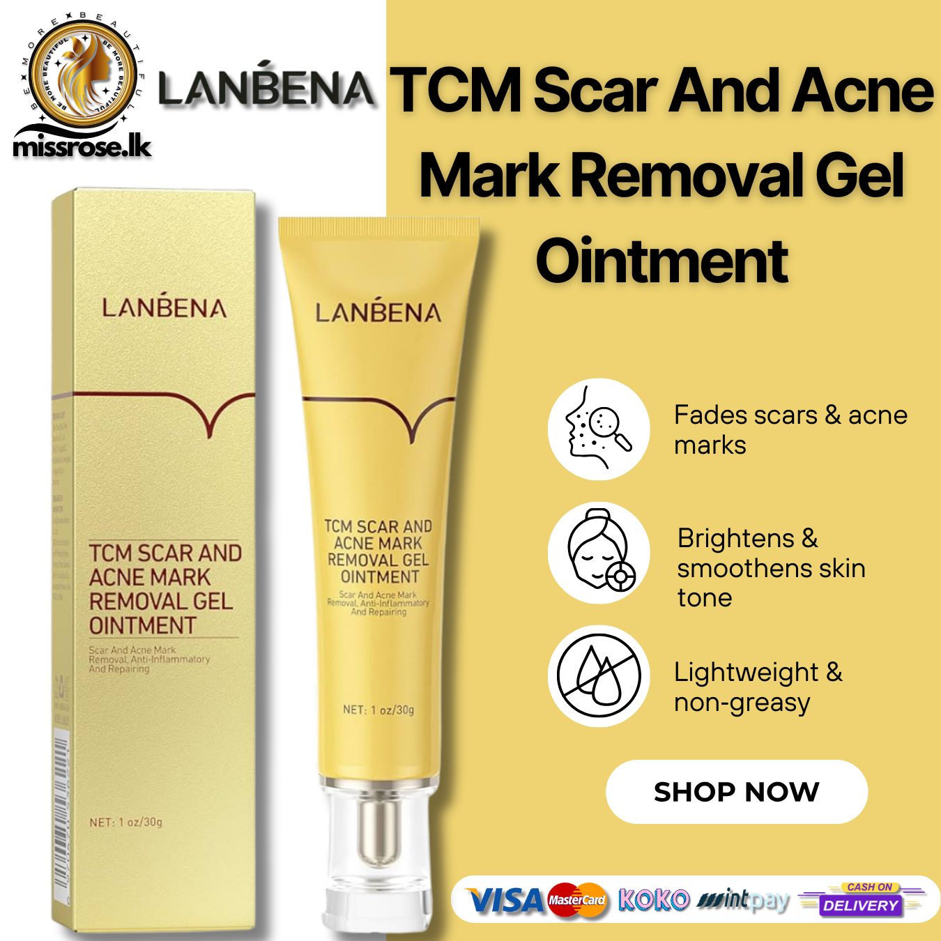 LANBENA TCM Scar And Acne Mark Removal Gel Ointment 30g