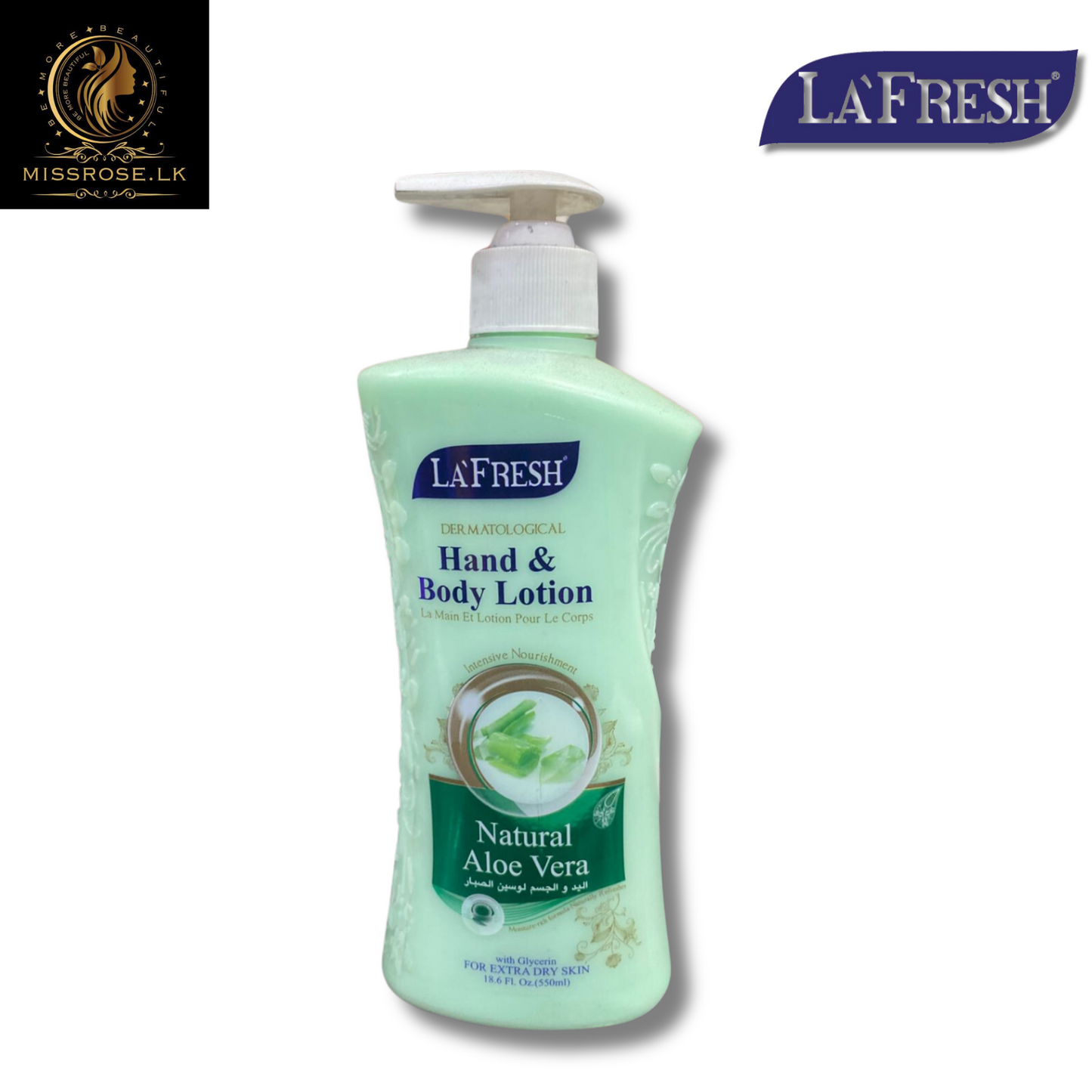 LA’Fresh Natural Aloe Vera Hand & Body Lotion 550ml