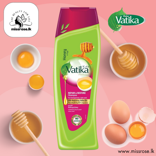 Vatika Naturals Repair & Restore Shampoo Honey & Egg  400ml - missrose.lk