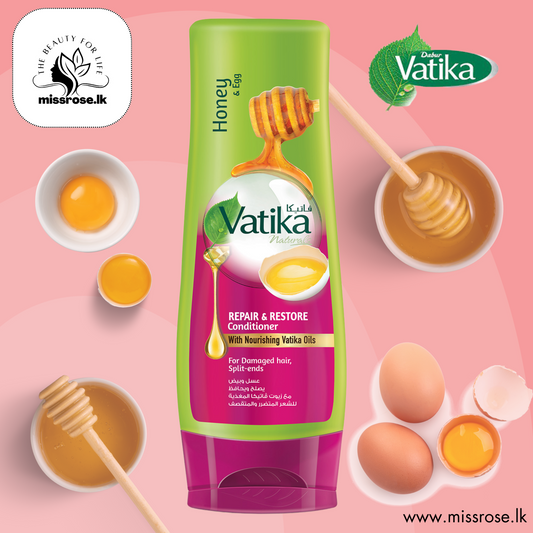 Vatika Naturals Repair & Restore Conditioner Enriched with Egg & Honey 400ml - missrose.lk