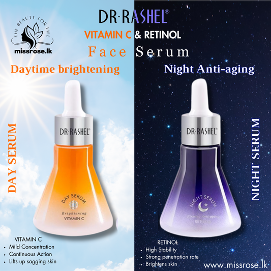 Dr. Rashel Vitamin C & Rentinol Day & Night Face Serum - missrose.lk