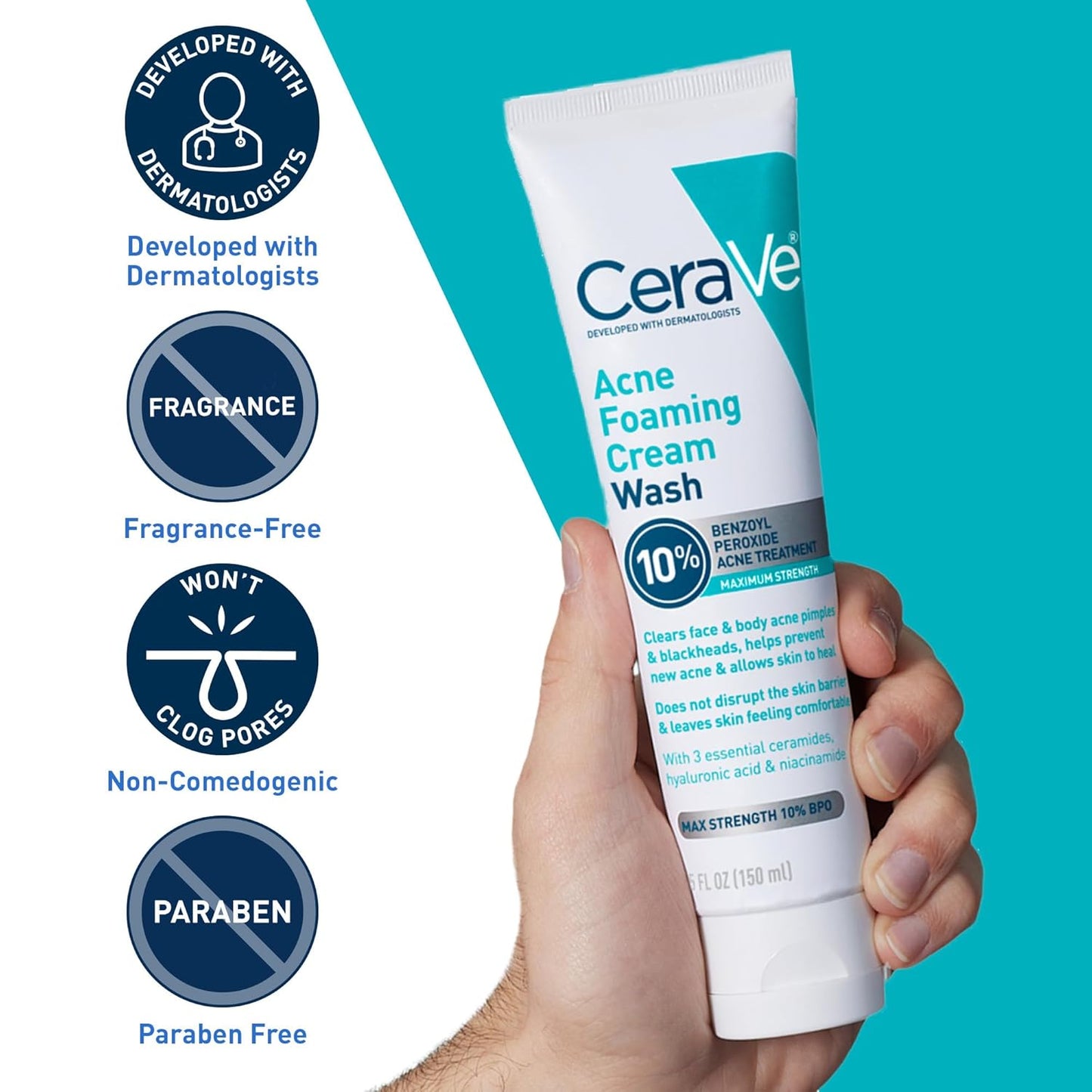 CeraVe Acne Foaming Cream Wash 10%