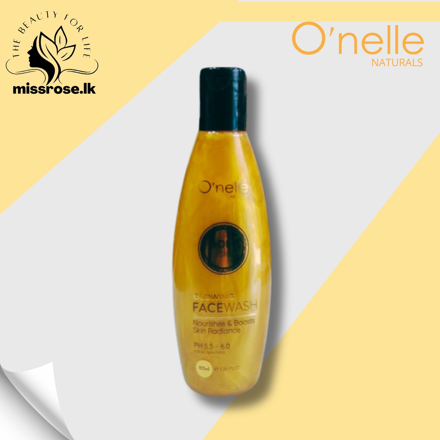 O'NELLE NATURALS GOLD FUSION GLOWING FACE WASH - 100ml