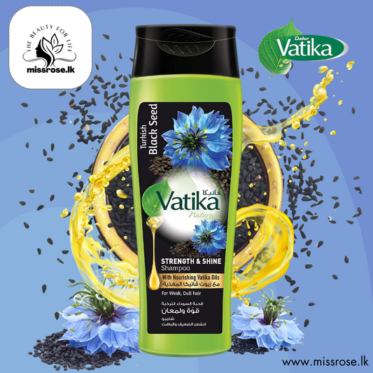 Vatika Turkish Black Seed Strength & Shine Shampoo - 400ml - missrose.lk
