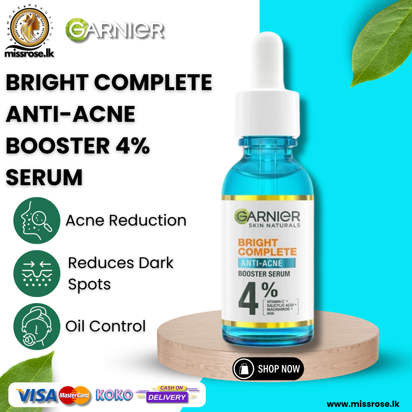 Garnier Bright Complete Anti-Acne Booster Serum