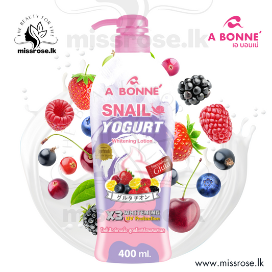A BONNE Snail Yogurt Whitening Nano White Gluta Moisturizing 500ml - Missrose.lk