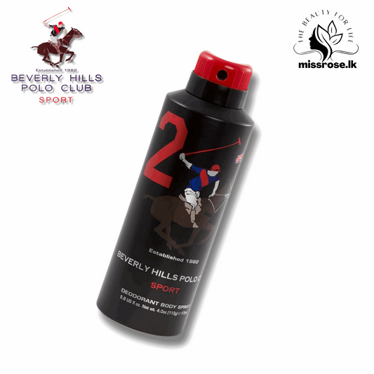 Beverly hills polo club sport 2 deodorant body spray 175ml - Missrose.lk