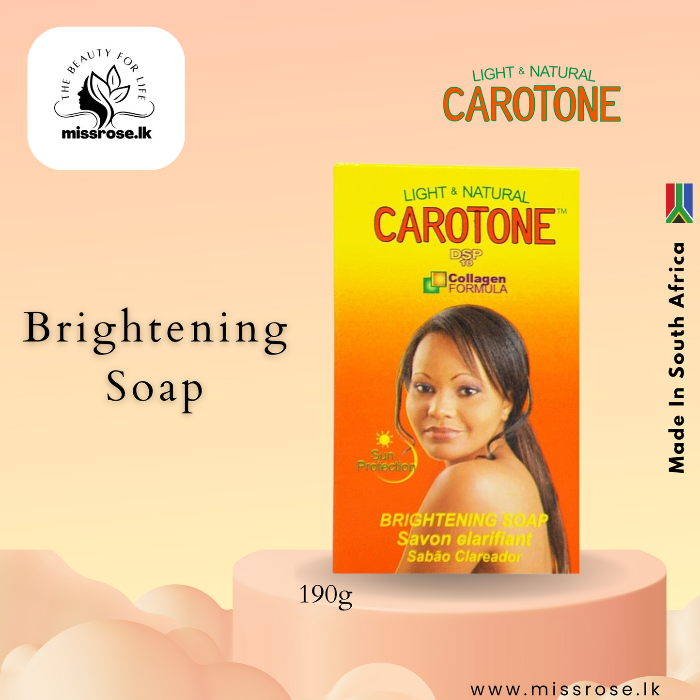 CAROTONE Light And Natural Brightening Soap - Missrose.lk