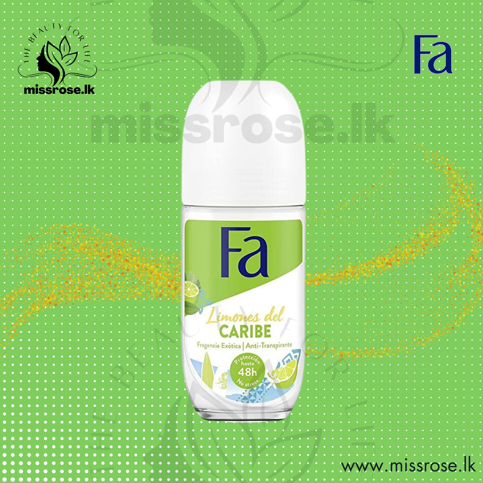 FA Deodorant Roll-On Caribbean Lemon - Missrose.lk