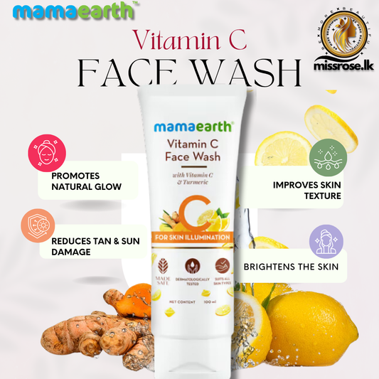 Mamaearth Vitamin C Face Wash with Vitamin C and Turmeric for Skin Illumination – 100ml