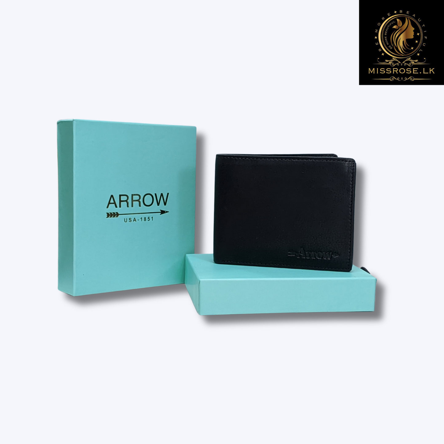 Genuine Leather Slim Trifold Wallets For Men - Missrose.lk