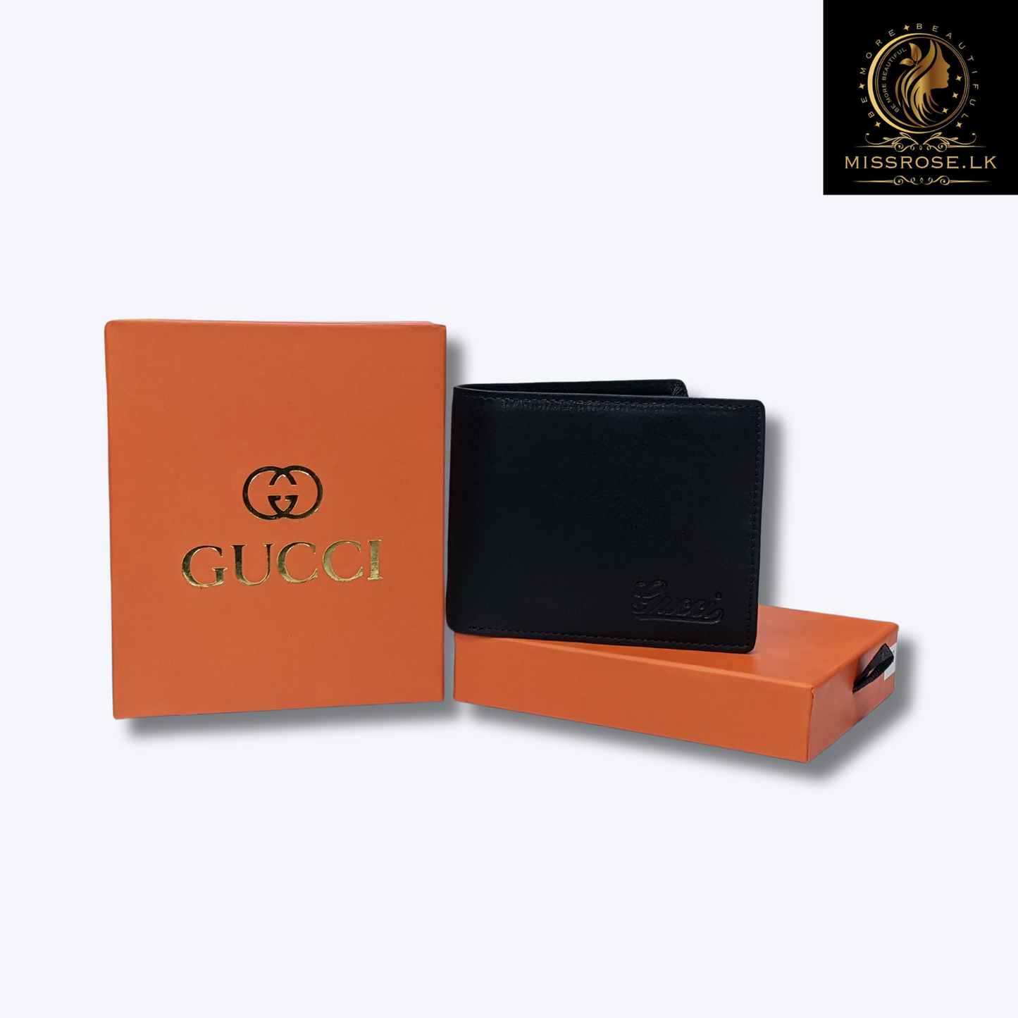 Genuine Leather Slim Trifold Wallets For Men - Missrose.lk