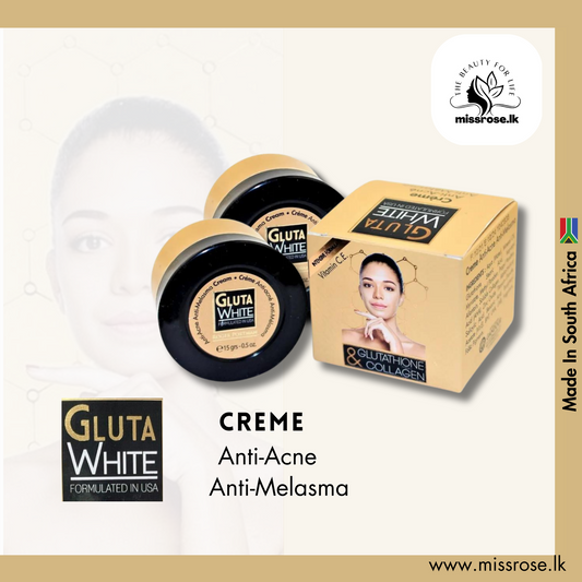 Gluta White Anti-Acne Anti-Melasma Cream - Missrose.lk