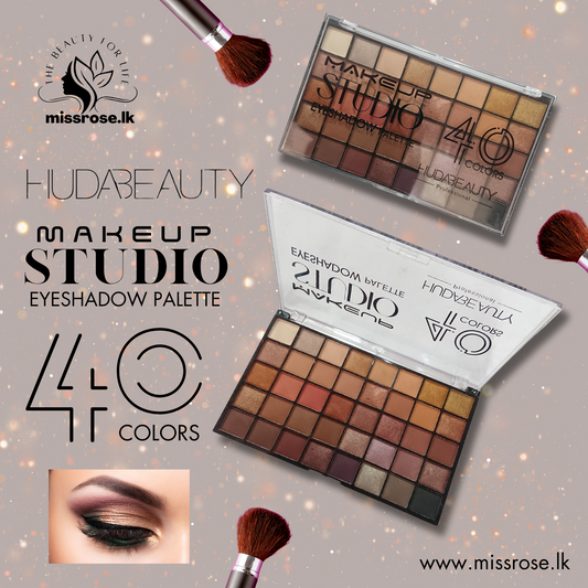HUDA BEAUTY EYESHADOW PALETTE40 COLORS - Missrose.lk