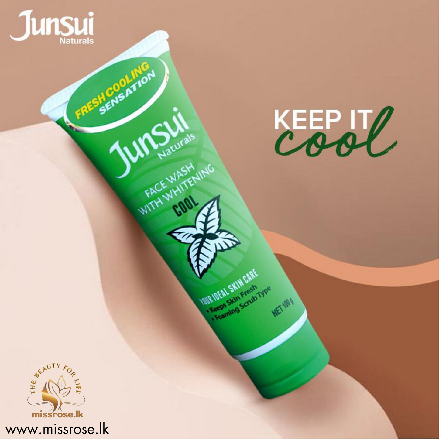 Junsui Naturals Facial Wash With Whitening Cool - Missrose.lk