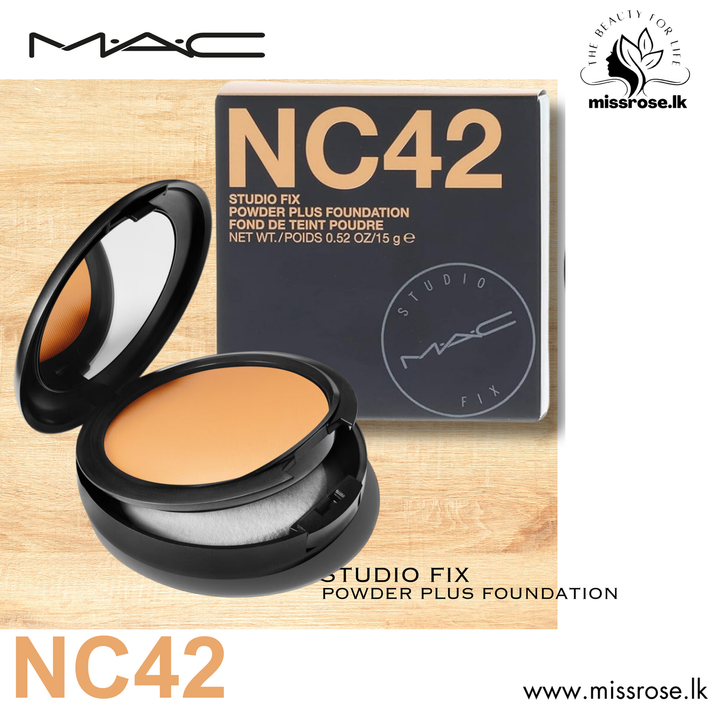 MAC Studio Fix Powder Plus Foundation NC42 - Missrose.lk