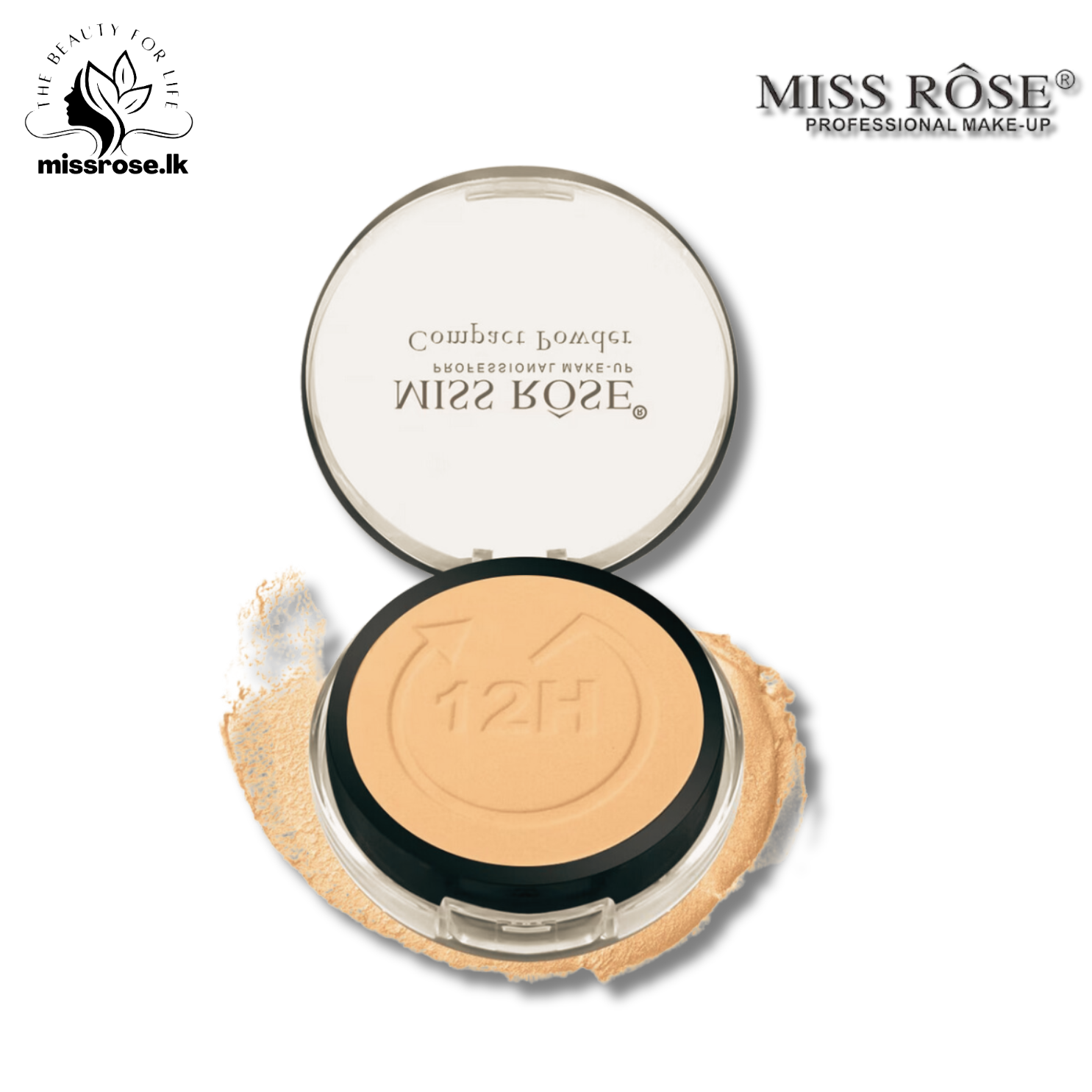 Miss Rose 12h Compact Powder Studio Fix Powder Plus Foundation - Missrose.lk