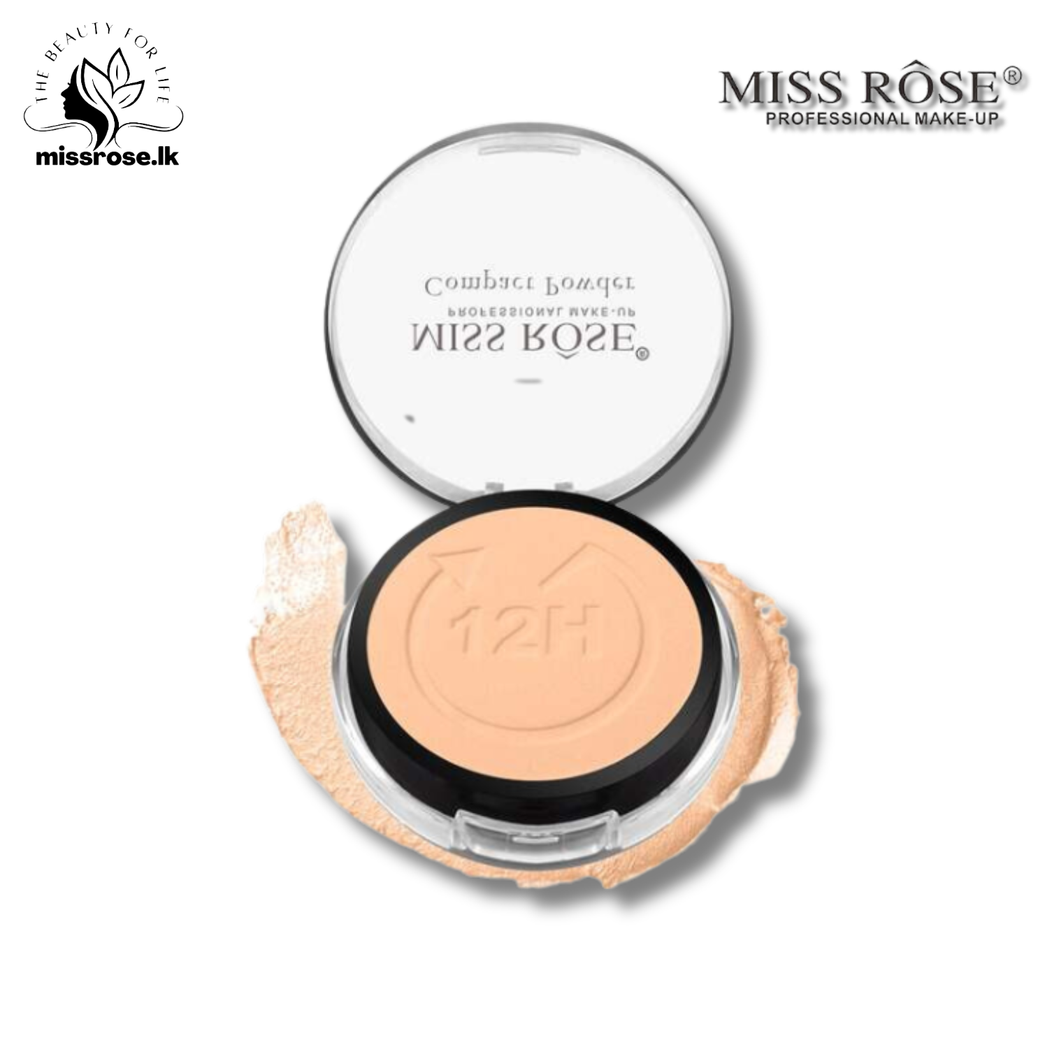Miss Rose 12h Compact Powder Studio Fix Powder Plus Foundation - Missrose.lk