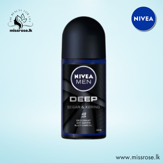 NIVEA MEN Deodorant Roll On Deep 50ml - Missrose.lk