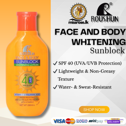 Roushun Face & Body Sunblock Whitening Lotion 200ml
