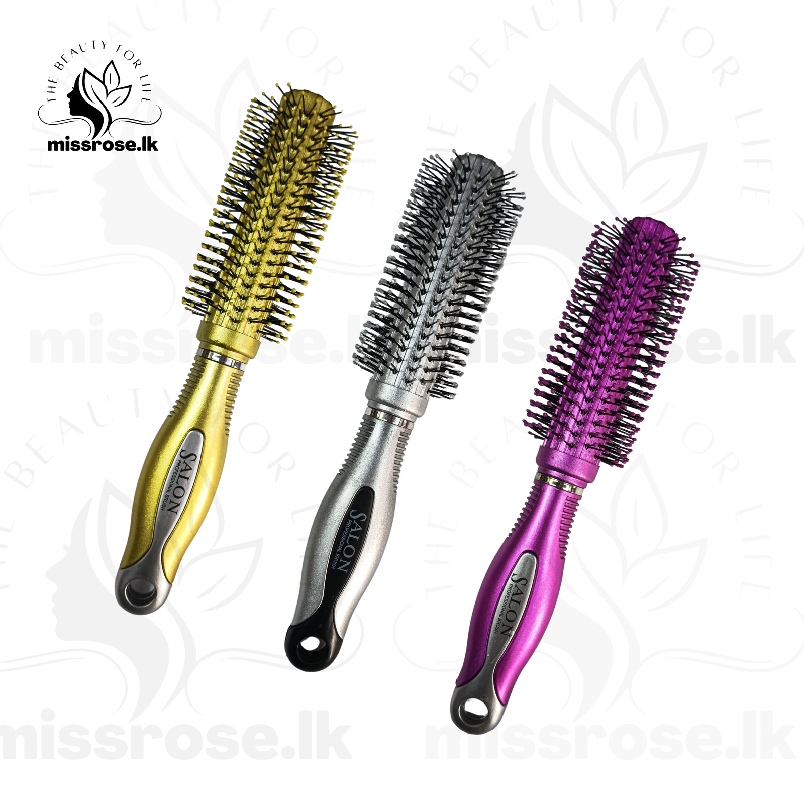 Roller Hair Brush Round Hair Brush Salon Styling Comb - Missrose.lk