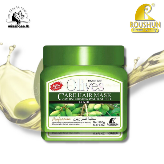 Roushun - Olives Essence Moisturizing Water Supply Care Hair Mask - 500g - Missrose.lk