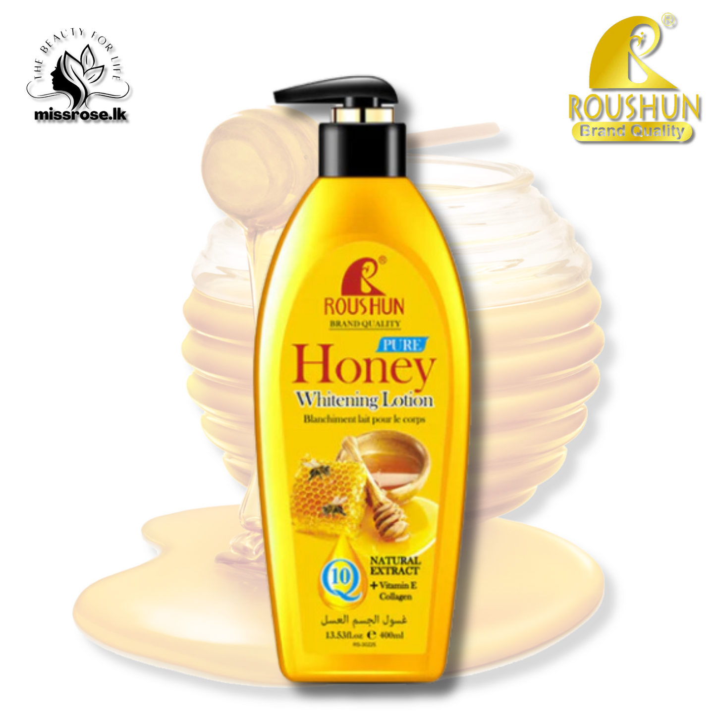 Roushun - Pure Honey Whitening 400ml - Missrose.lk