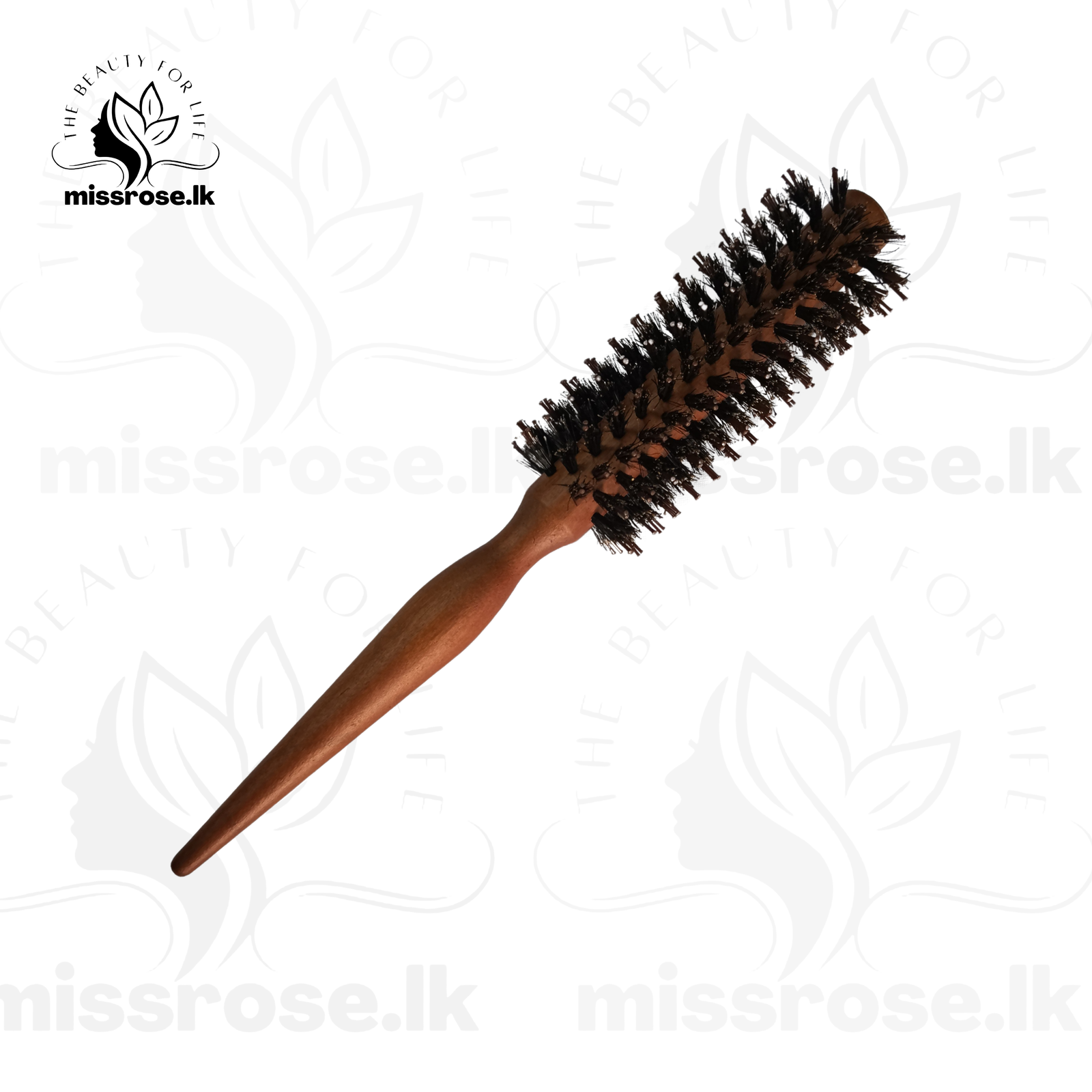 Salon Bristle Wavy Hair Round Brush Barrel Hair Styling Comb Hairbrush 12 Row - Missrose.lk