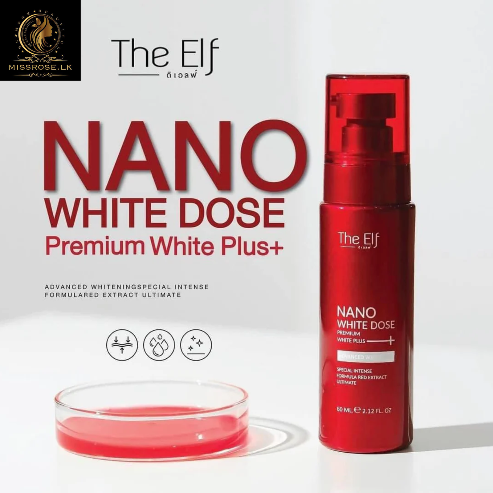 The elf nano white dose serum 60 ml - Missrose.lk
