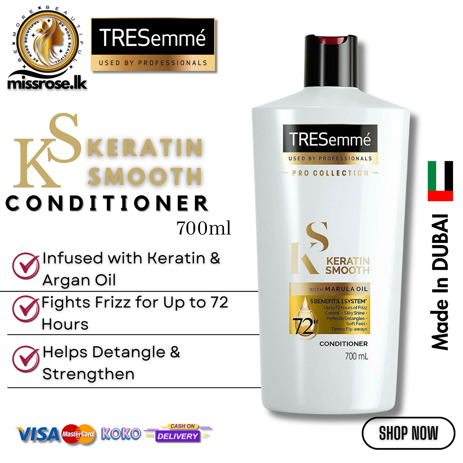Tresemme Keratin Smooth ConditioneR - Missrose.lk