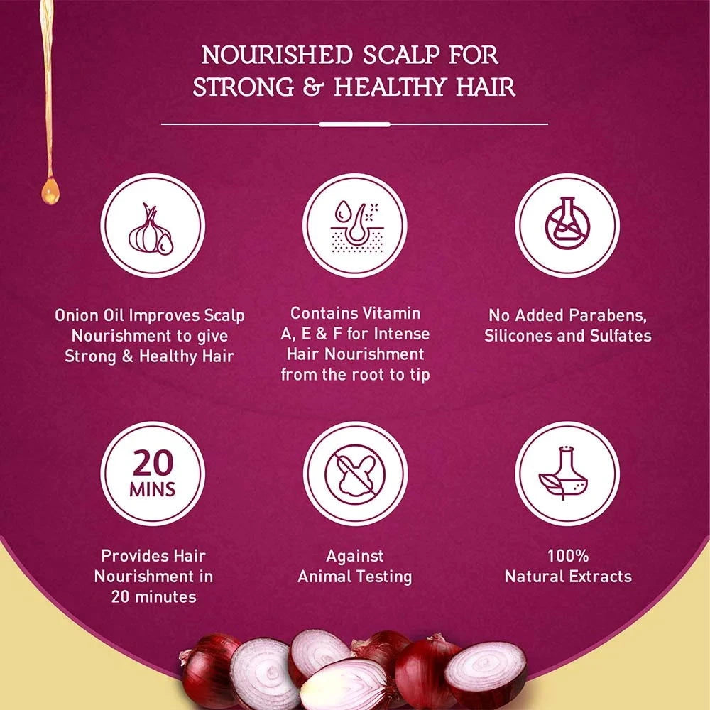 Vatika Naturals Onion Enriched Hair Oil - Missrose.lk