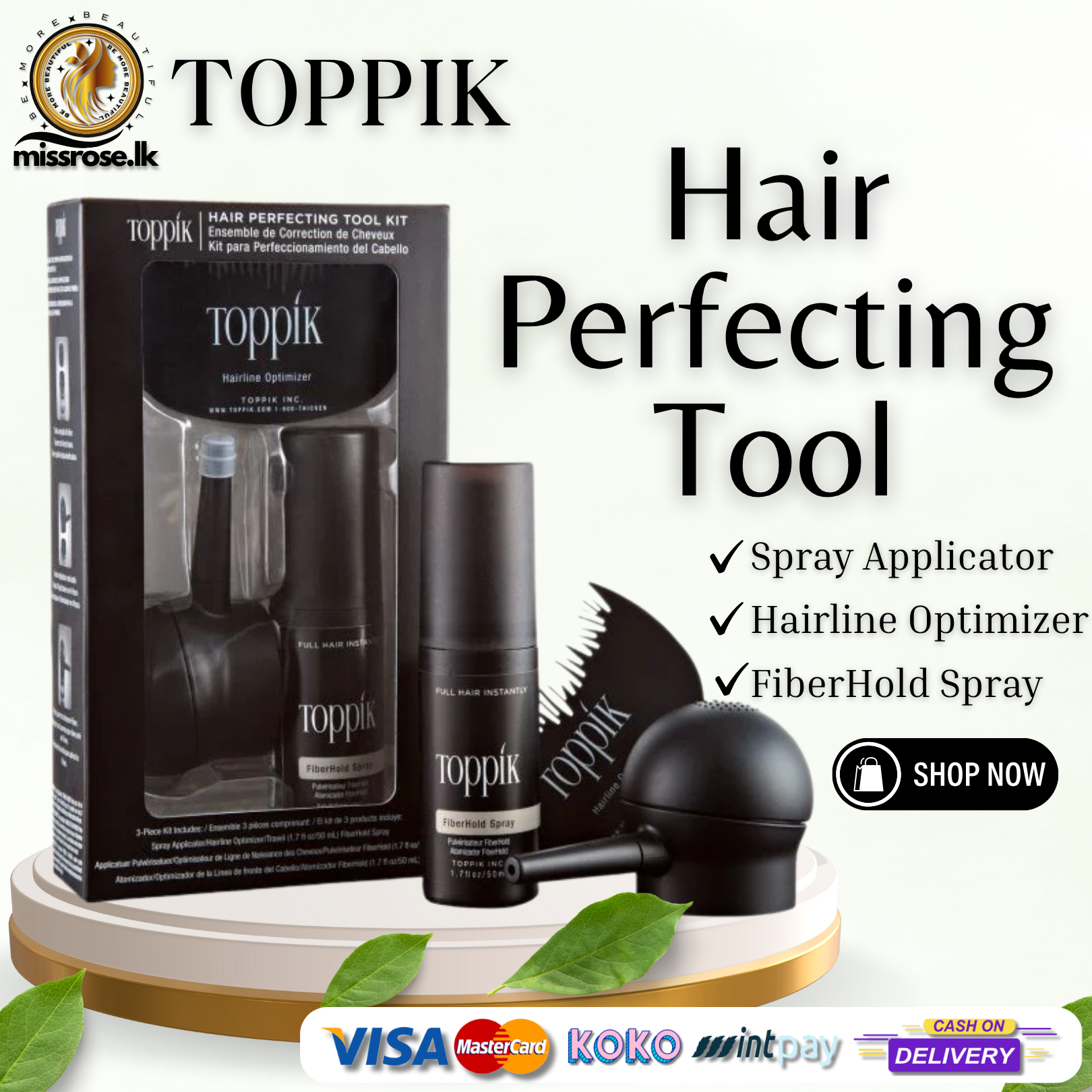 Toppik Hair Perfecting Tool Kit – Missrose.lk