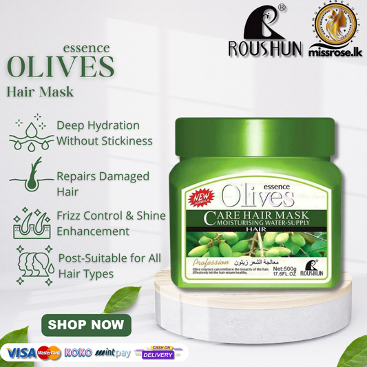 Roushun - Olives Essence Moisturizing Water Supply Care Hair Mask - 500g