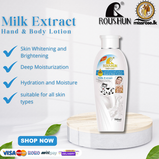 Roushun Milk Whitening and Nourishing Body Lotion - 500 ml