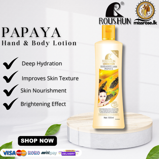 Roushun papaya extract Hand and Body Lotion 500ml