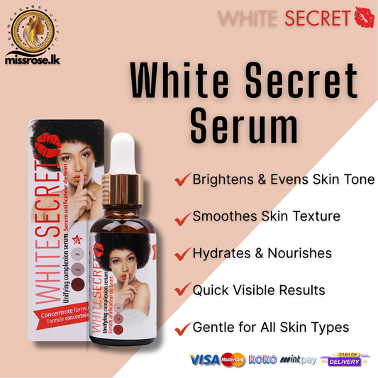 White Secret Brightening Face Serum 30ml - Missrose.lk