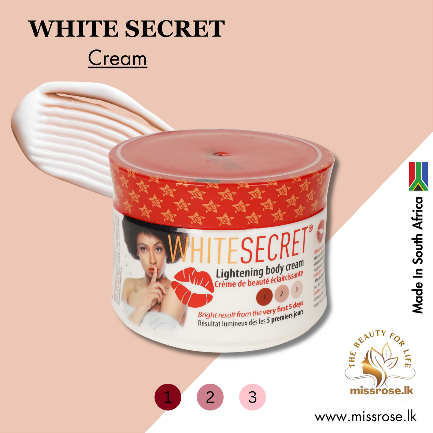White Secret body cream - Missrose.lk