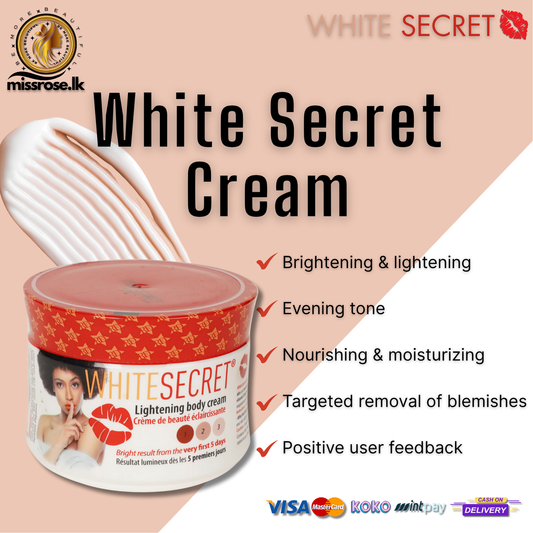 White Secret body cream - Missrose.lk